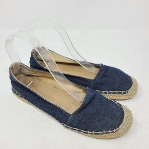 FRANCO SARTO Denim Espadrilles Slip On Flats Women's 7.5